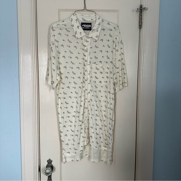 Mountain Khakis Arbor Knit Polo 100% Bamboo Cream Brown Short Sleeve Size L - Picture 3 of 14